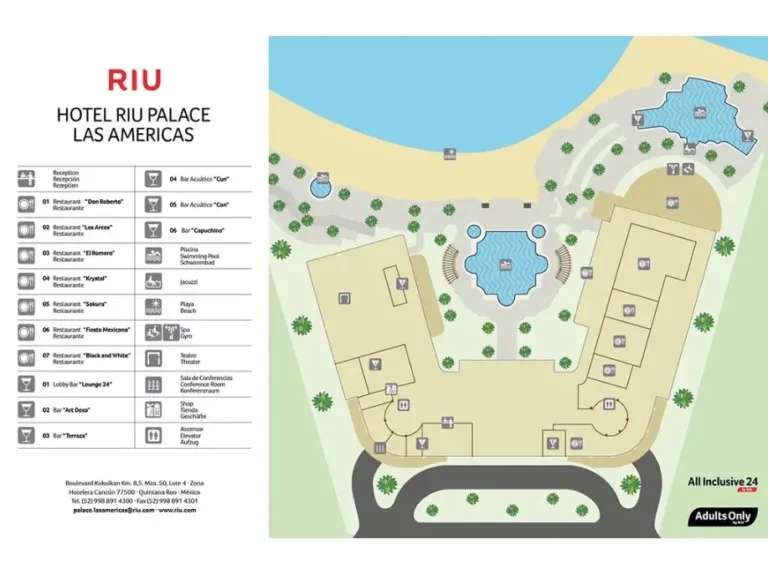Hotel Riu Palace Las Americas Map 2023