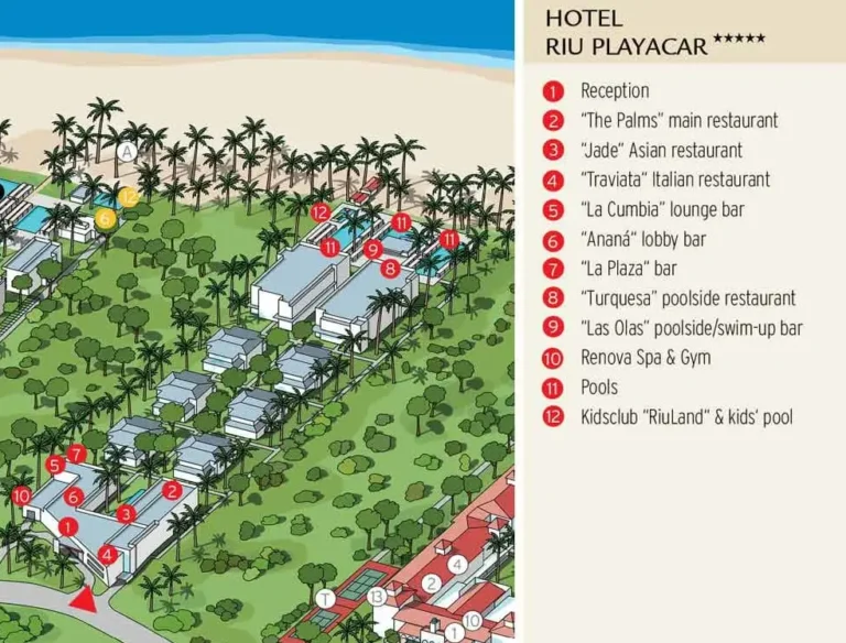 Hotel Riu Playacar Map 2021